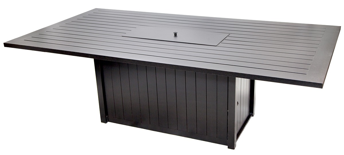 chateau rect firepit dining table