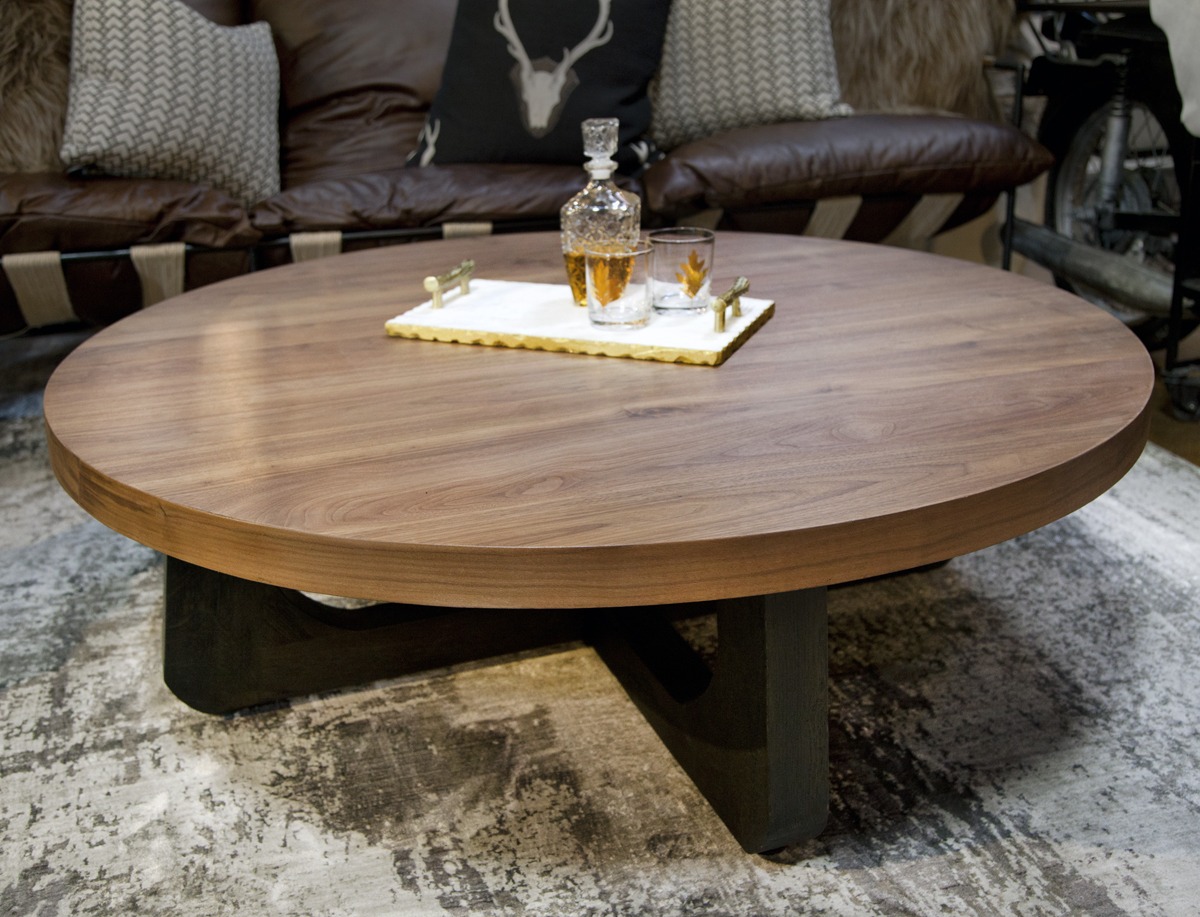 Oak Wood Round Coffee Table Pottery World