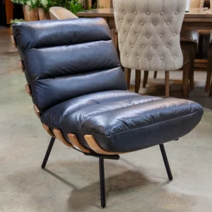 Black Leather Accent Chair