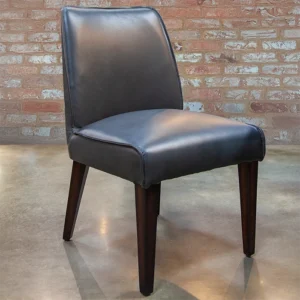 Grey Leather Dining Chair