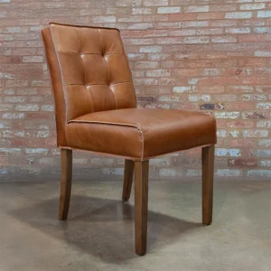 Brown Leather Dining Chair