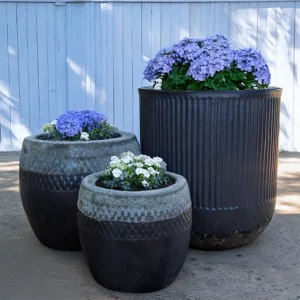 Black Ceramic Volcanic Pots