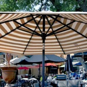 Brown and White Umbrella