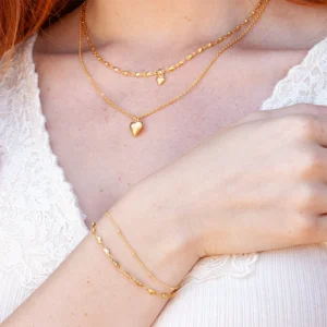 Heart Necklace and Bracelet