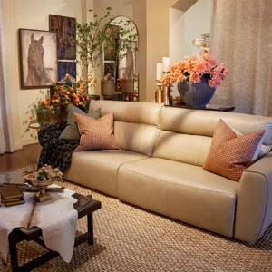 Power Recliner Leather Sofa