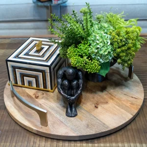 Green Hues Accessories on Coffee Table