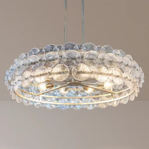 Glass Drum Chandelier