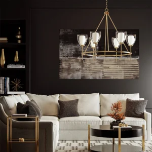 Metal Cup Chandelier