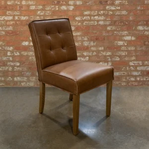 Brown Leather Dining Chair