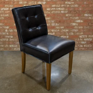 Black Leather Dining Chair